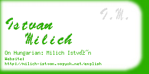 istvan milich business card